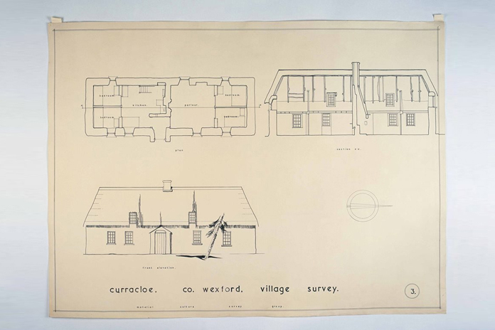 Irish Folklife Architectural Drawing Collection 08 - Curracloe, County Wexford